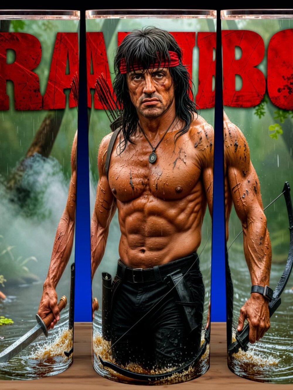 Rambo First Blood Action 80s Movie Cup Mug Tumbler